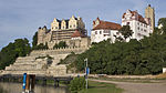 Bernburg Schloss gesehen von der Saale